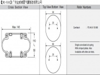 JW1-5001/對應(yīng)FS40-6工業(yè)設(shè)備橡膠空氣彈簧/氣囊1B4060空氣墊/緩沖減振墊/Air spring