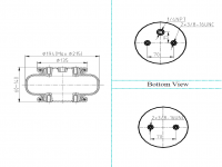 JW1-5030偏充氣孔工業(yè)機(jī)械設(shè)備橡膠空氣彈簧 氣囊 空氣墊 緩沖減振墊 Air spring Y11B6-531 1B6-531 579-91-2-531 579-91-3-510