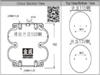 機(jī)械設(shè)備糾偏空氣彈簧氣囊減振器 Mechanical equipment rectifying air spring air bag damper F02-114-128 FD70-13 1/4 M8 196027 W01-M58-6105 W01M586105 812600 610044 040106100440 2B5013 2-5013 25(255-1.5)