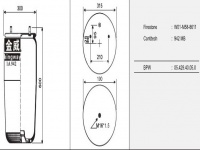 JW8611橡膠空氣彈簧/氣囊/Air spring shock absorbers/W01-M58-8611/942MB/05.429.40.05.0